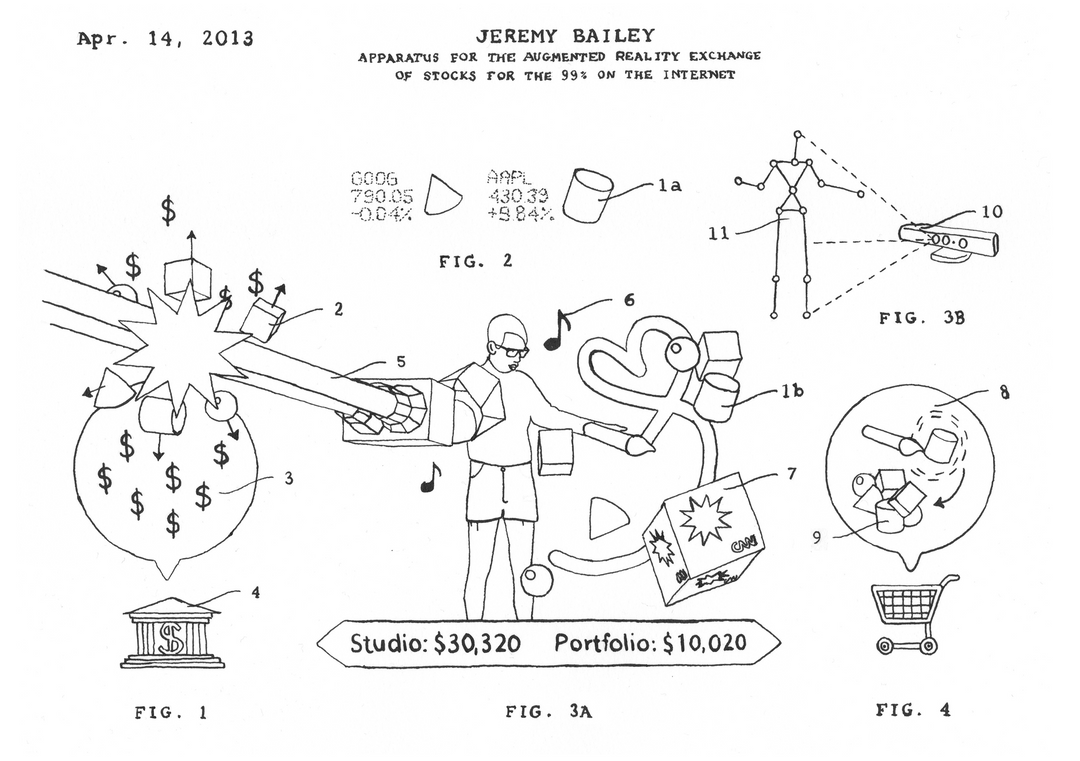 Apparatus for the Augmented Reality Exchange of Stock for the 99% of the Internet (2013)