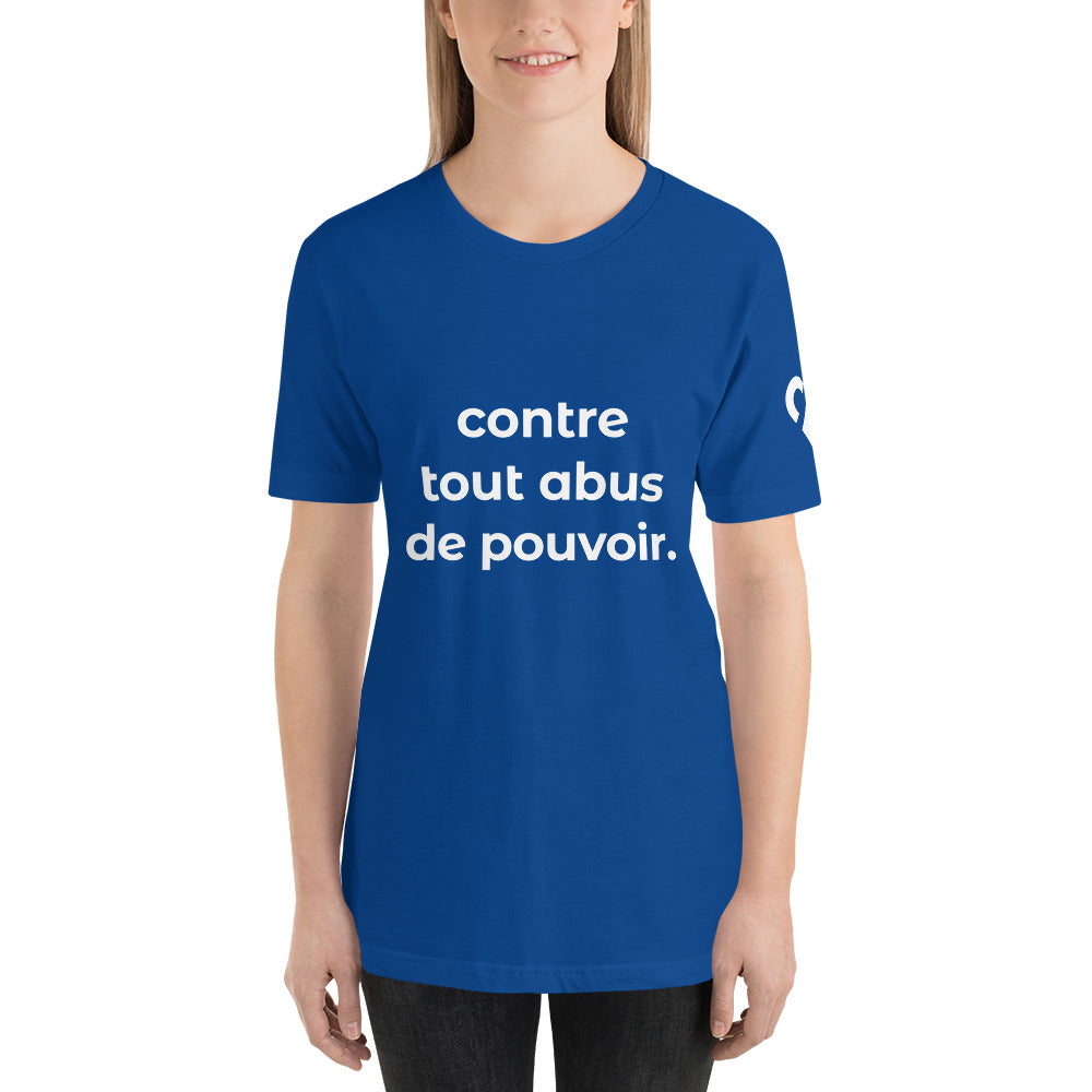 Contre Tout Abus de Pouvoir. (Blue) Short-Sleeve Unisex T-Shirt