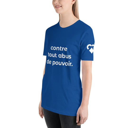 Contre Tout Abus de Pouvoir. (Blue) Short-Sleeve Unisex T-Shirt